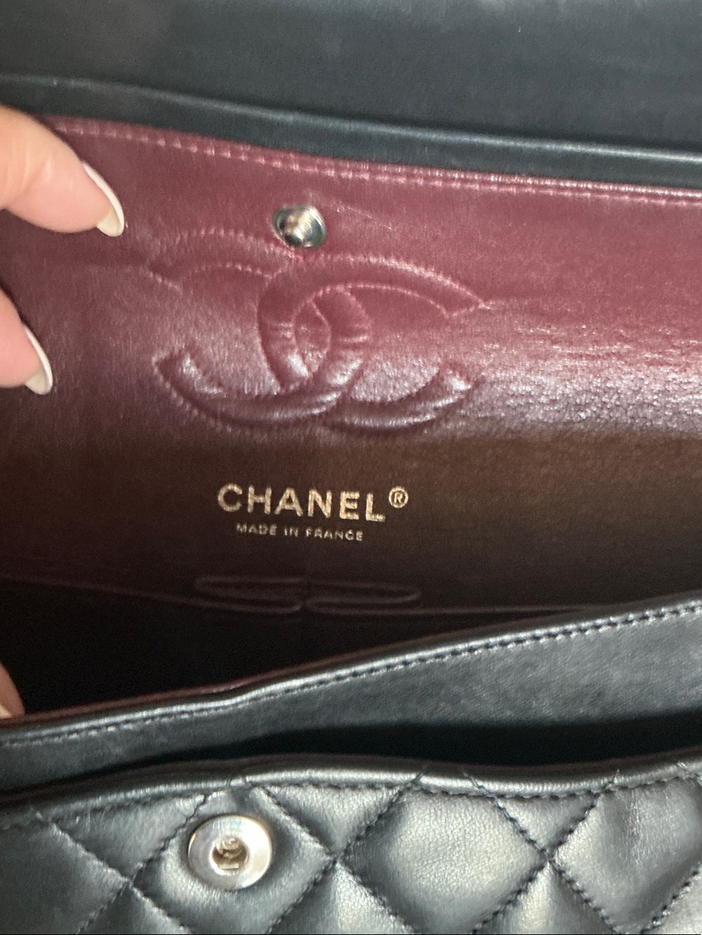 SOLD!!!CHANEL Small Black Quilted Lambskin Double Flap bag - Picture 4 of 10